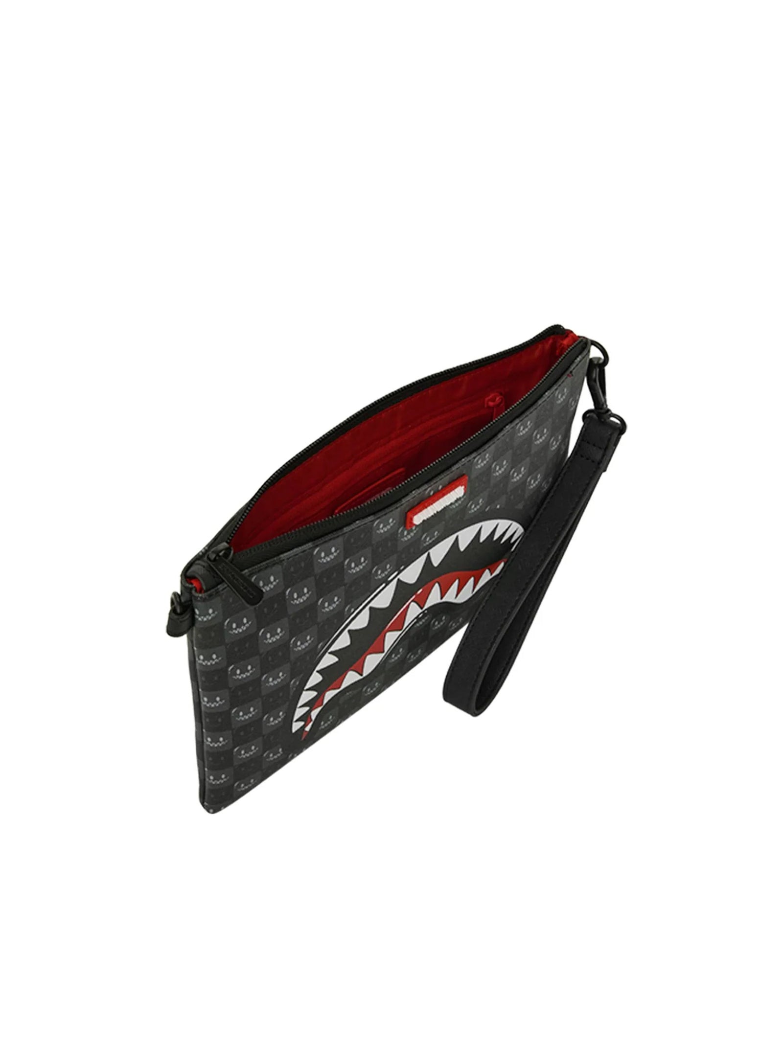 Sprayground Sharks In Paris Wtf Bubbly Black Check Crossover-4