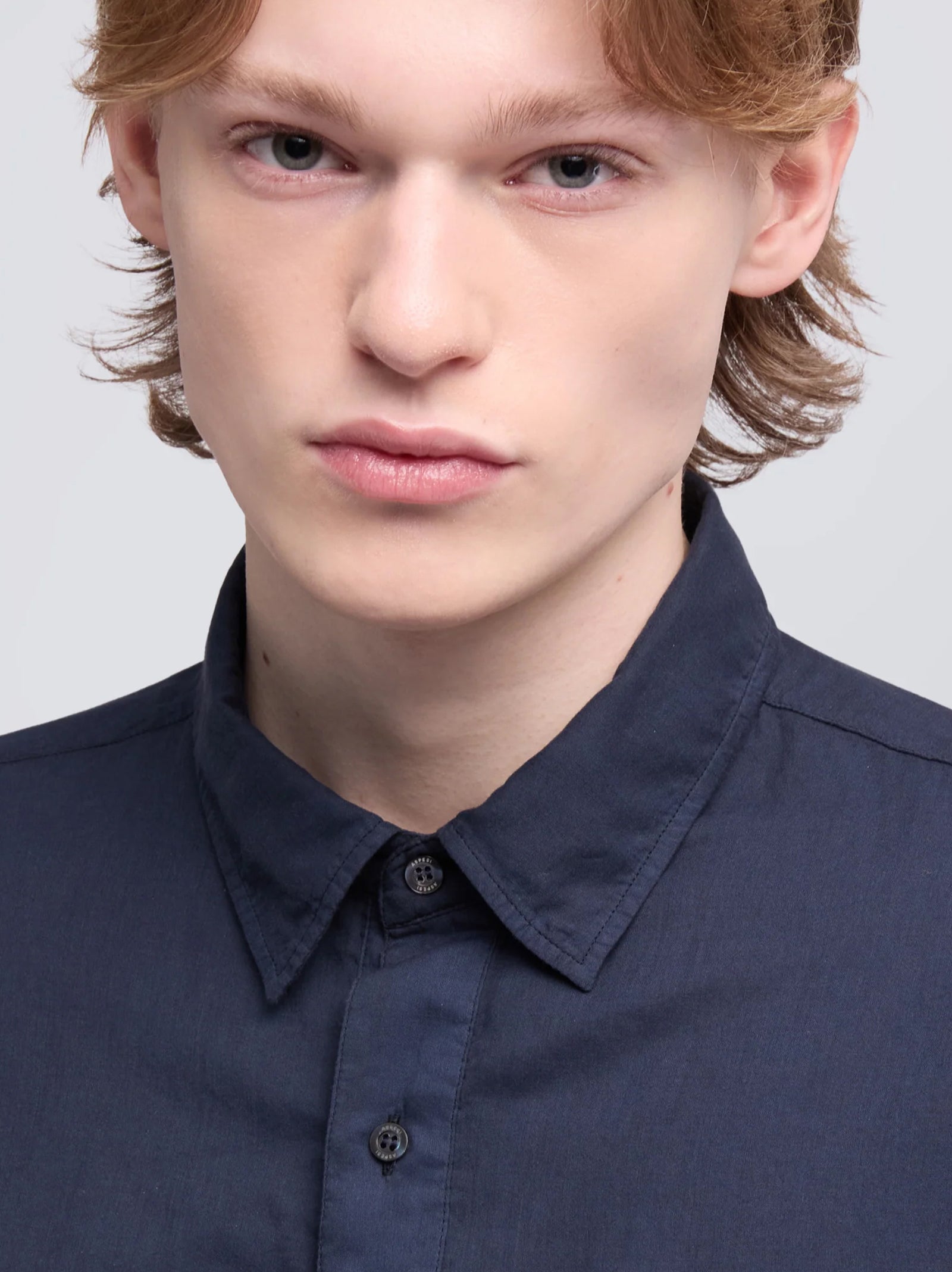 Aspesi Camicia Doppia In Voile Di Cotone Navy-4