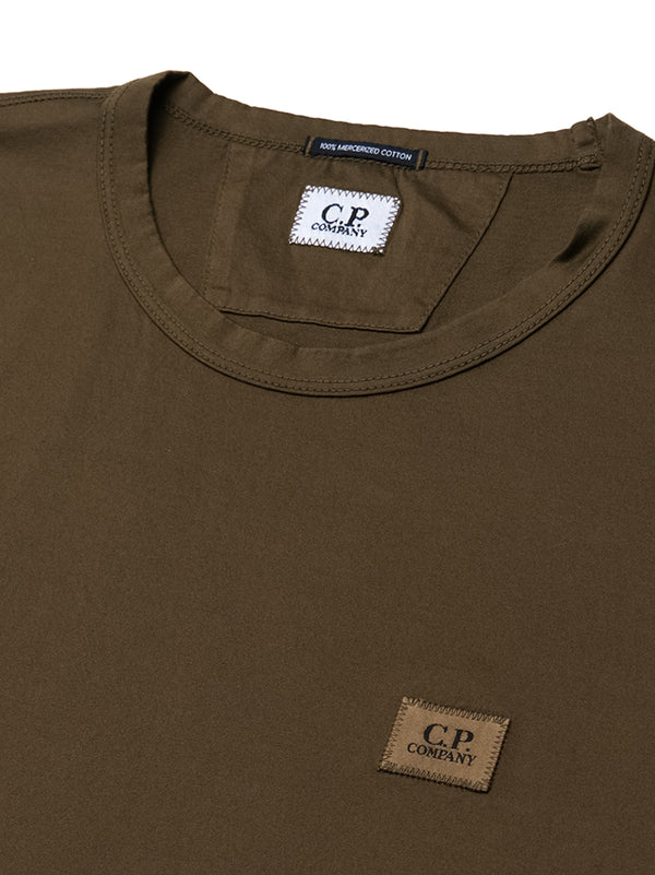 Mercerized Jersey Logo Patch T-Shirt-2