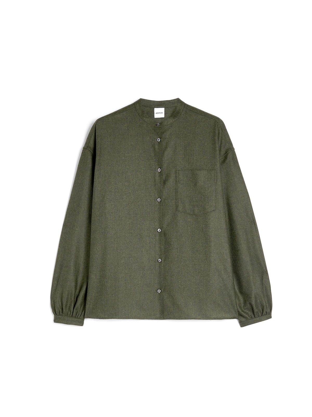 Aspesi Camicia In Flanella Di Misto Lana - Militare-1