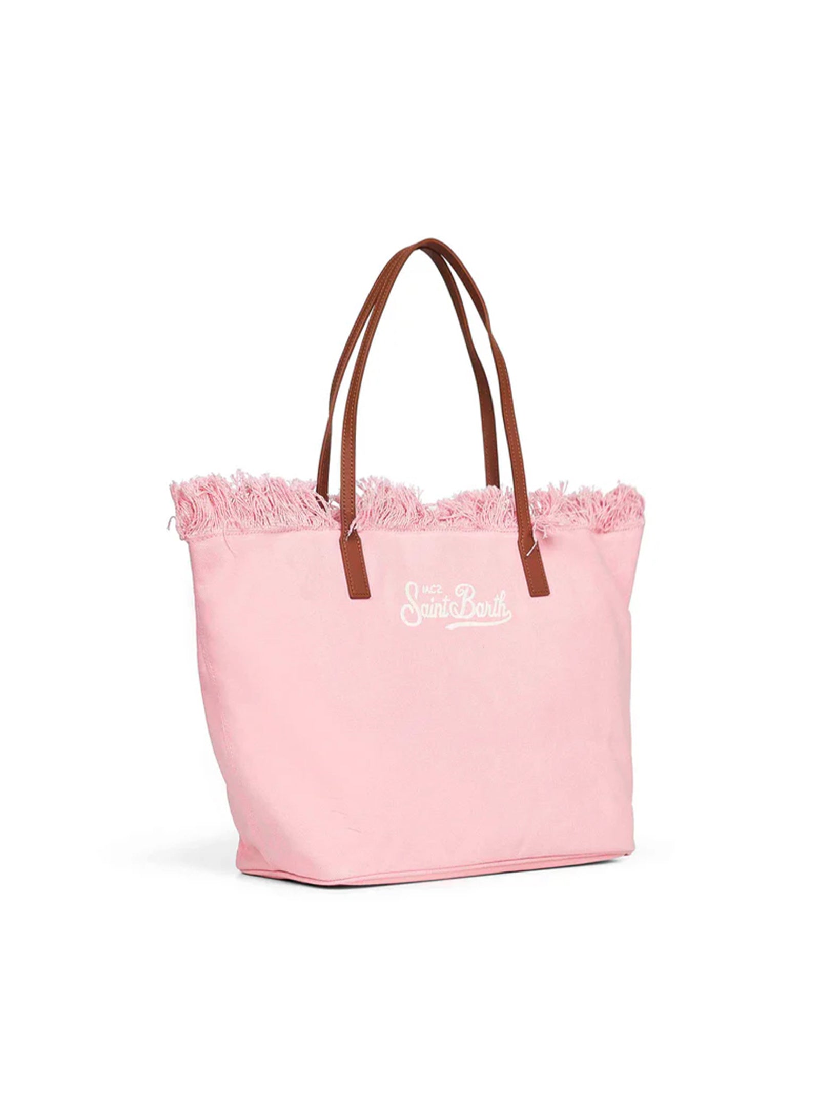 Saint Barth City Bag Mid Frange Rosa-3