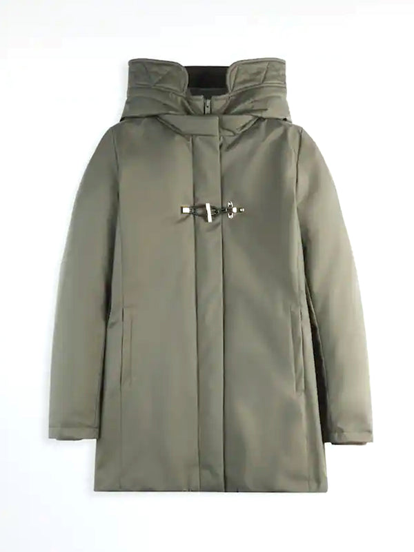 Fay Toggle Coat Tecnico Db Front Verde