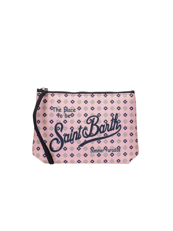 SAINT BARTH POCHETTE ALINE STAMPA A FIORI ROSA-SAINT BARTH-ALIN001 00166L