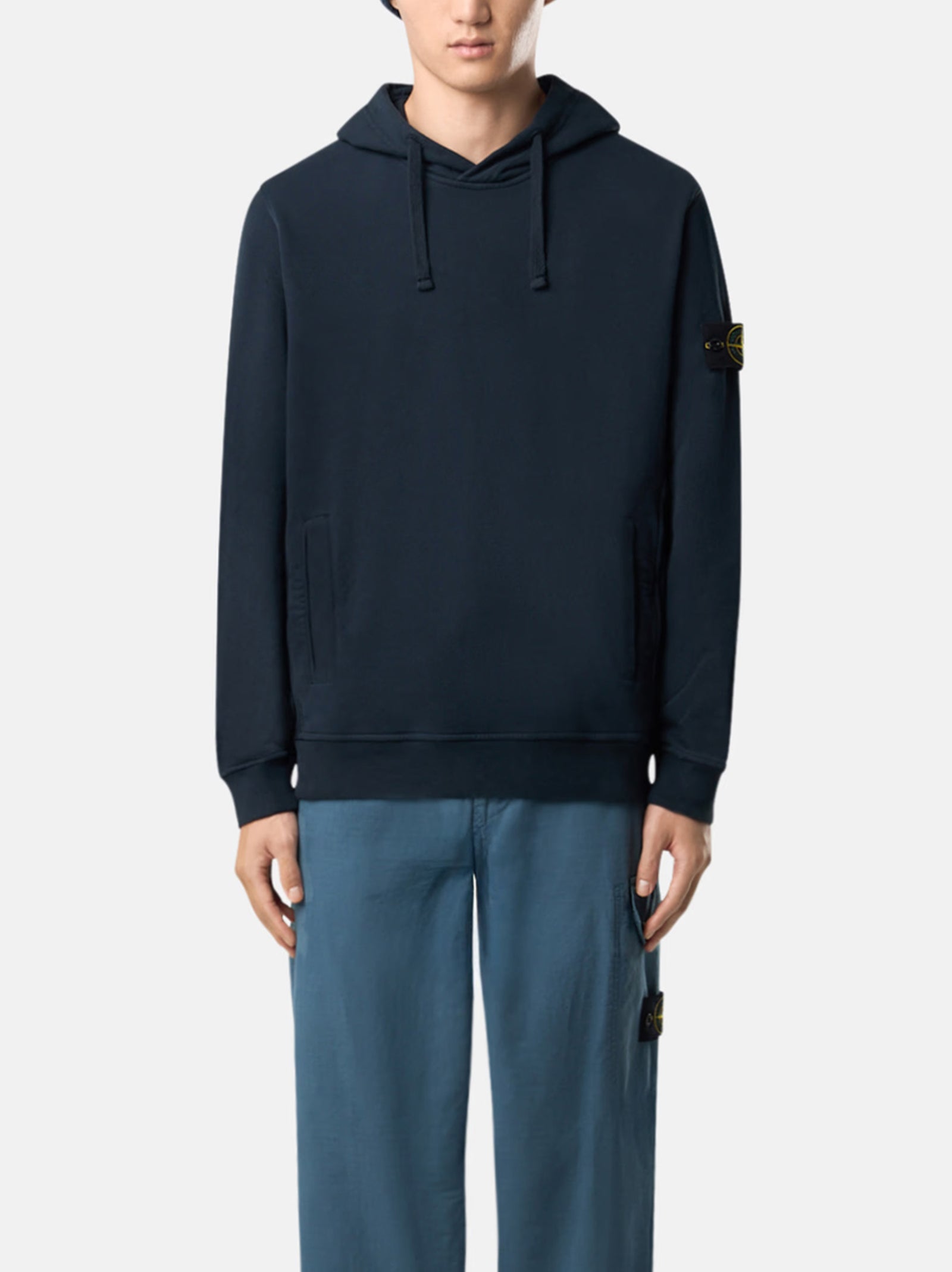 Stone Island Felpa Vestibilità Regular Con Cappuccio E Tasca A Marsupio-3