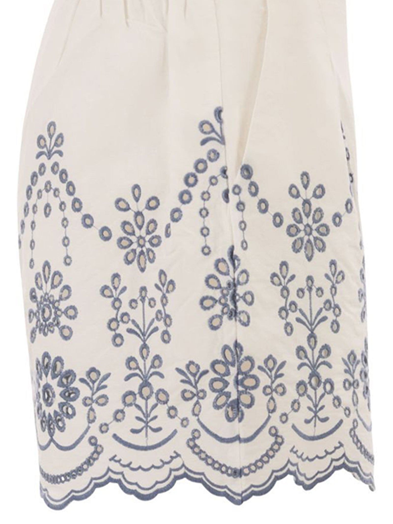 Saint Barth Shorts Sangallo Flower Bianco-3