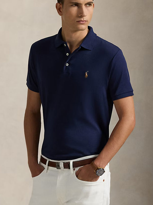 Polo In Cotone Custom Slim-Fit Navy-2