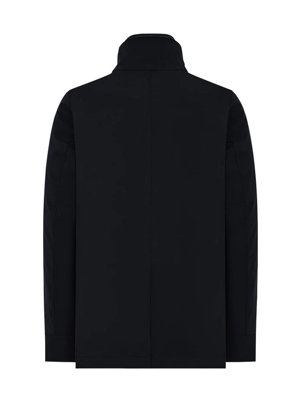 Duno Peacoat In Tessuto Tecnico Bi-Stretch Blue Navy-2