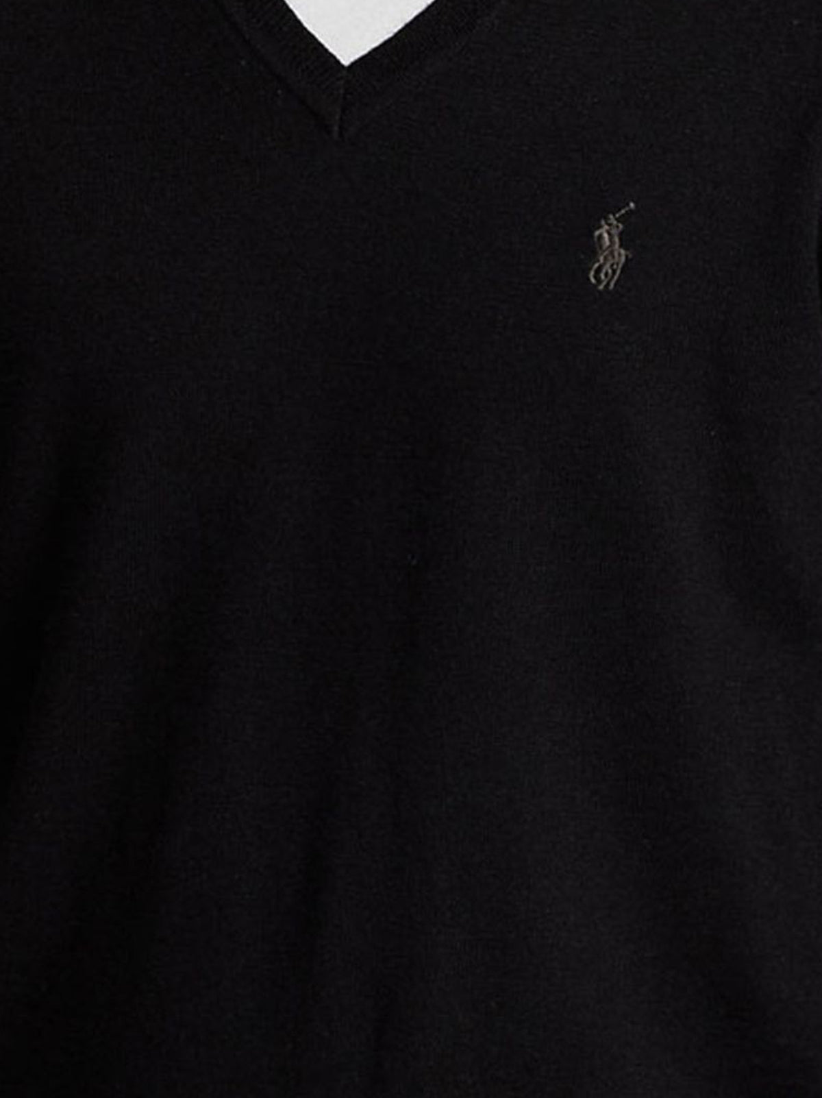 Polo Ralph Lauren Maglia slim fit scollo a V nera-2