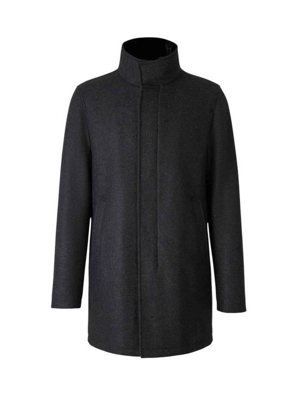 Herno Cappotto Collo Ecopelliccia Nero