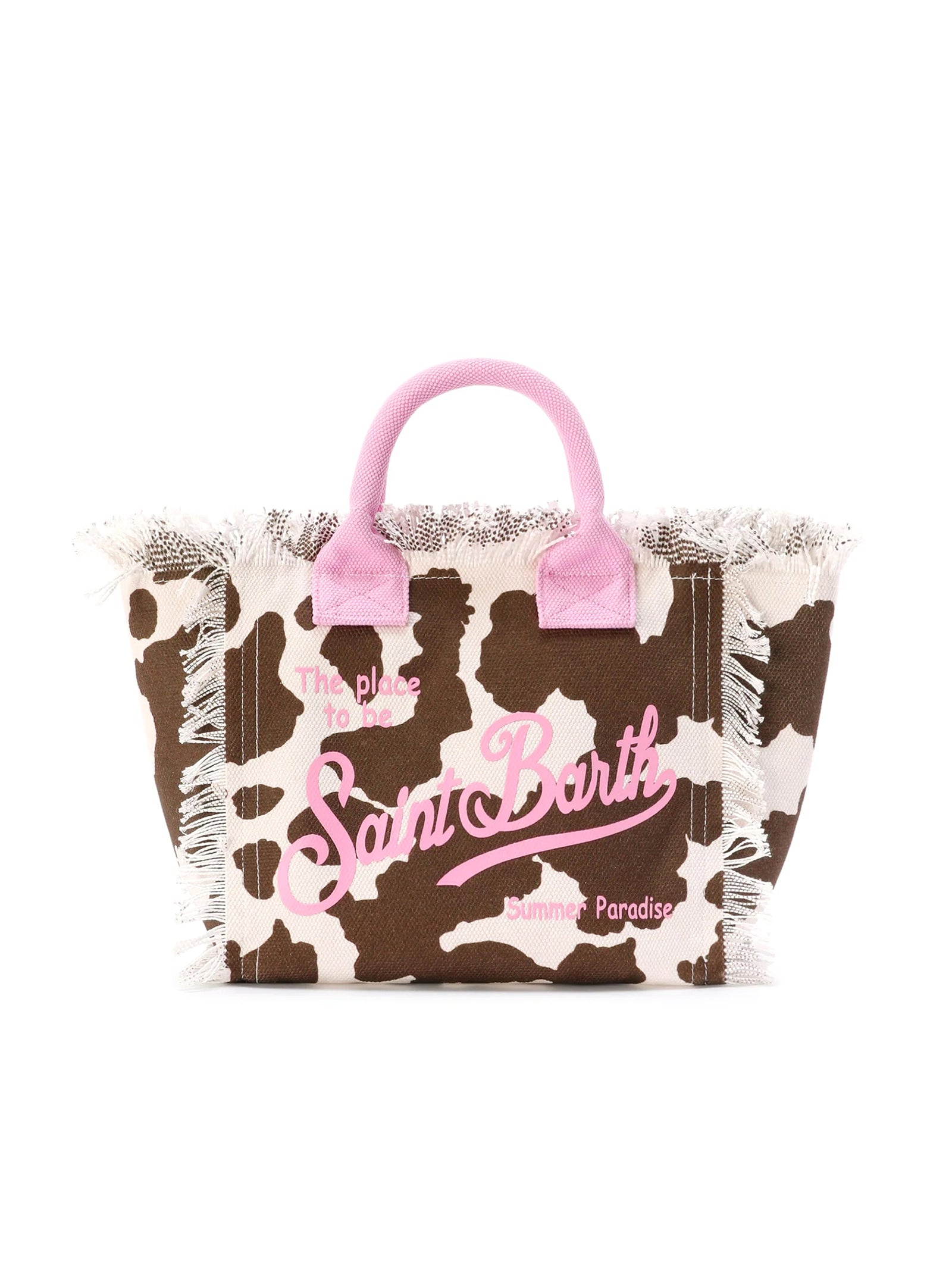 Saint Barth Borsa Colette In Canvas Con Fantasia Muccata E Dettagli A Contrasto-1