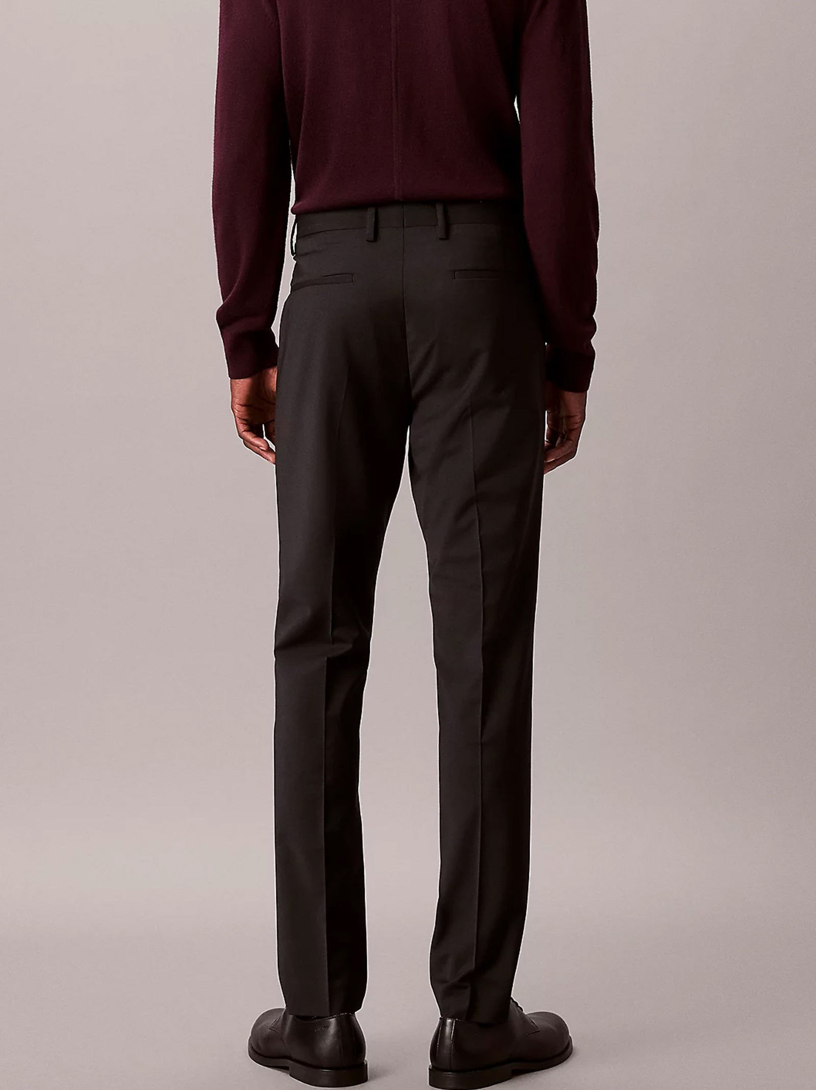 Pantaloni In Lana Tropical Slim-3