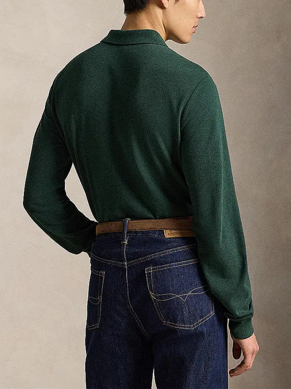 Polo Ralph Lauren Polo Piquet Maniche Lunghe Verdone-3