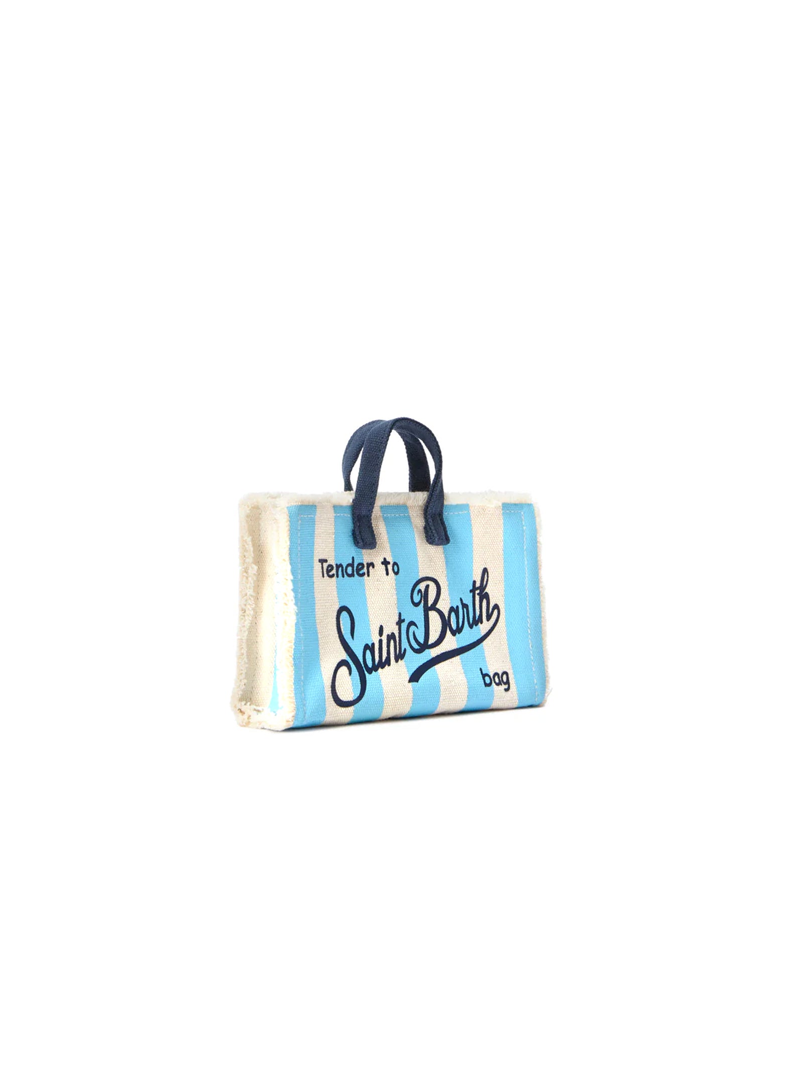 Saint Barth Phone Bag Righe Bianco Azzurro-2