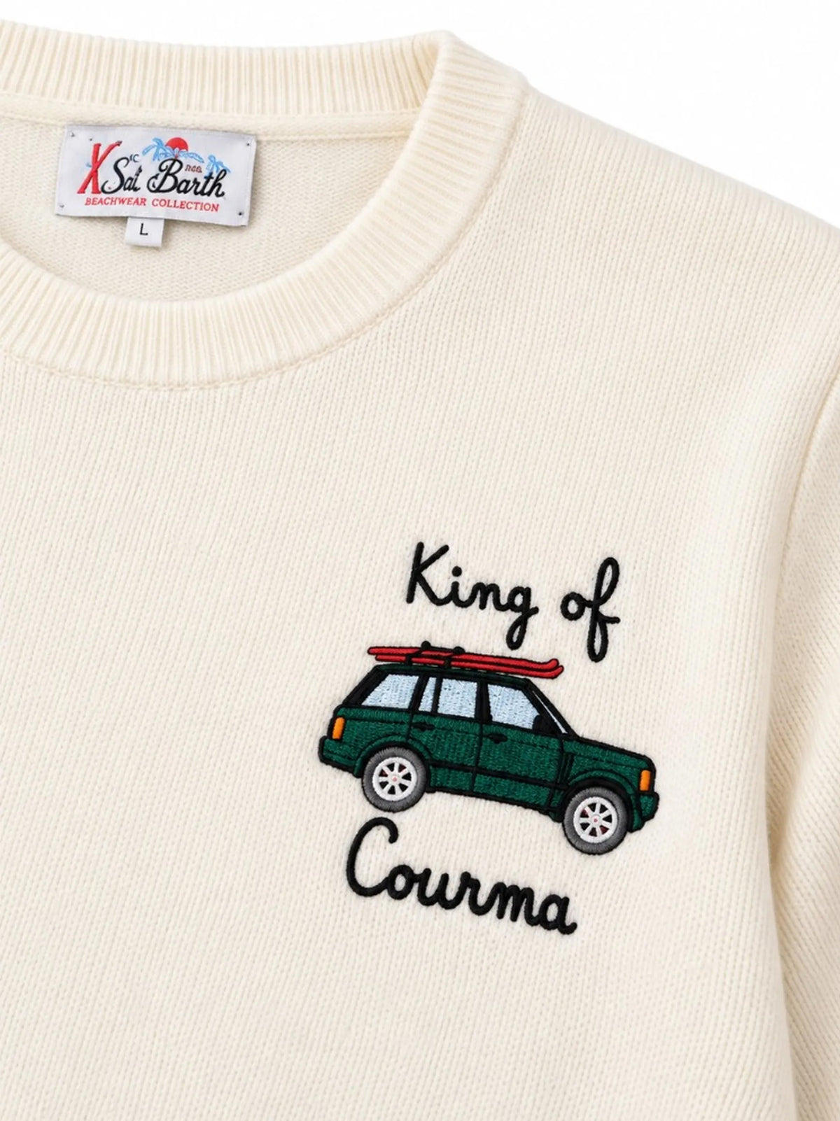 Saint Barth Maglia Girocollo Misto Lana E Cashmere Ghiaccio-2