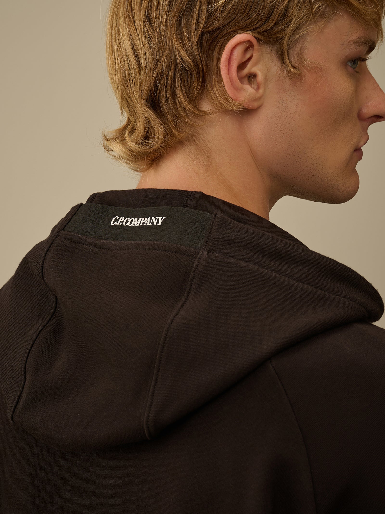 Cp Company Diagonal Raised Fleece Hooded Full Zip Sweatshirt-4