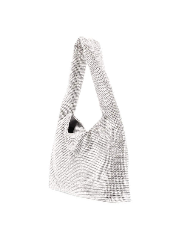 Mini Crystal Mesh Bag White-2