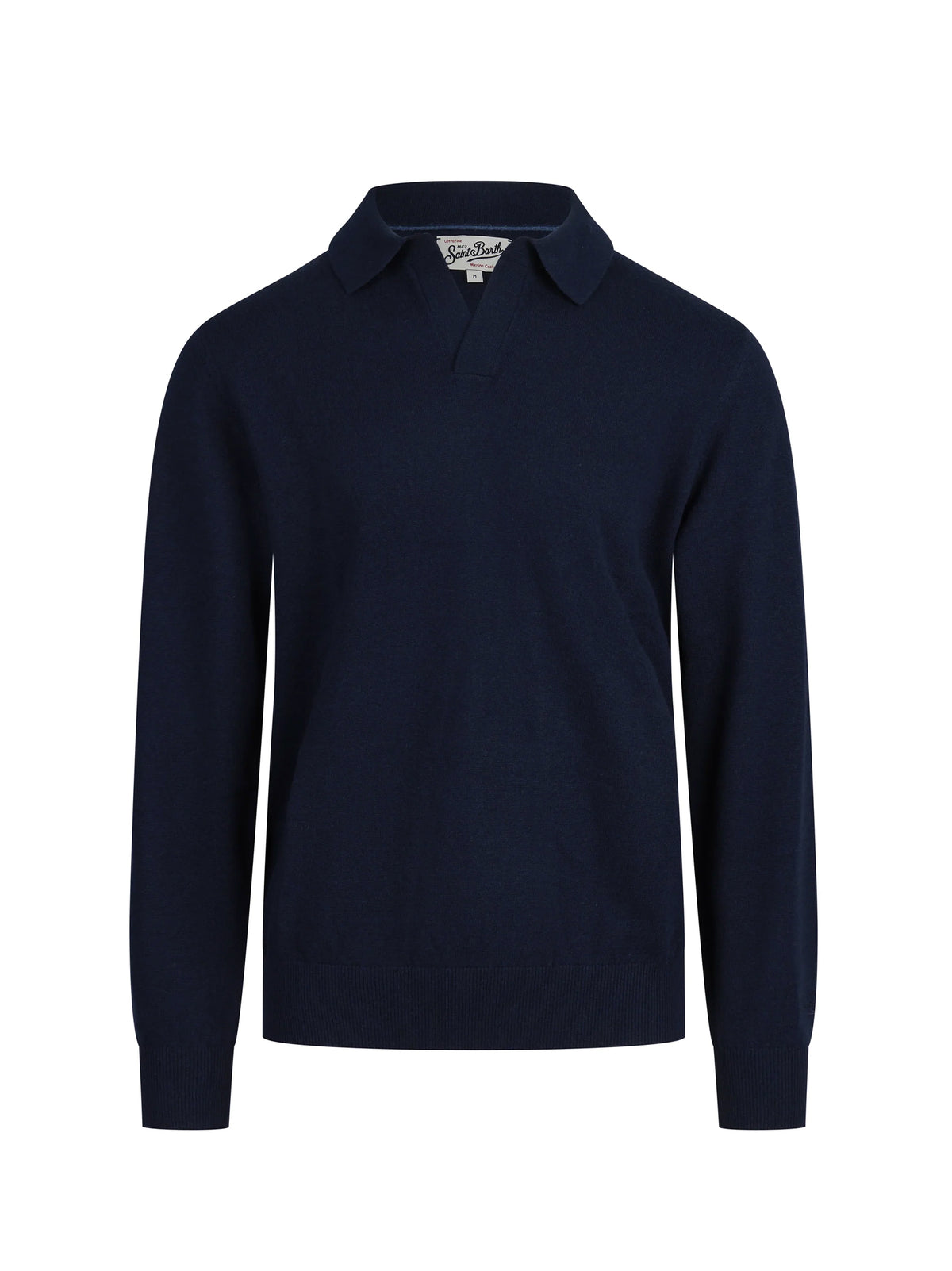 Polo Covent Blu In Misto Lana Merino E Cashmere-1