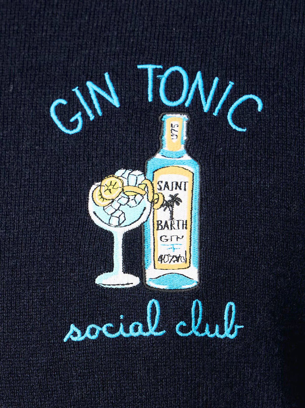 Saint Barth Maglia girocollo Heron Light Social Gin blu navy-3