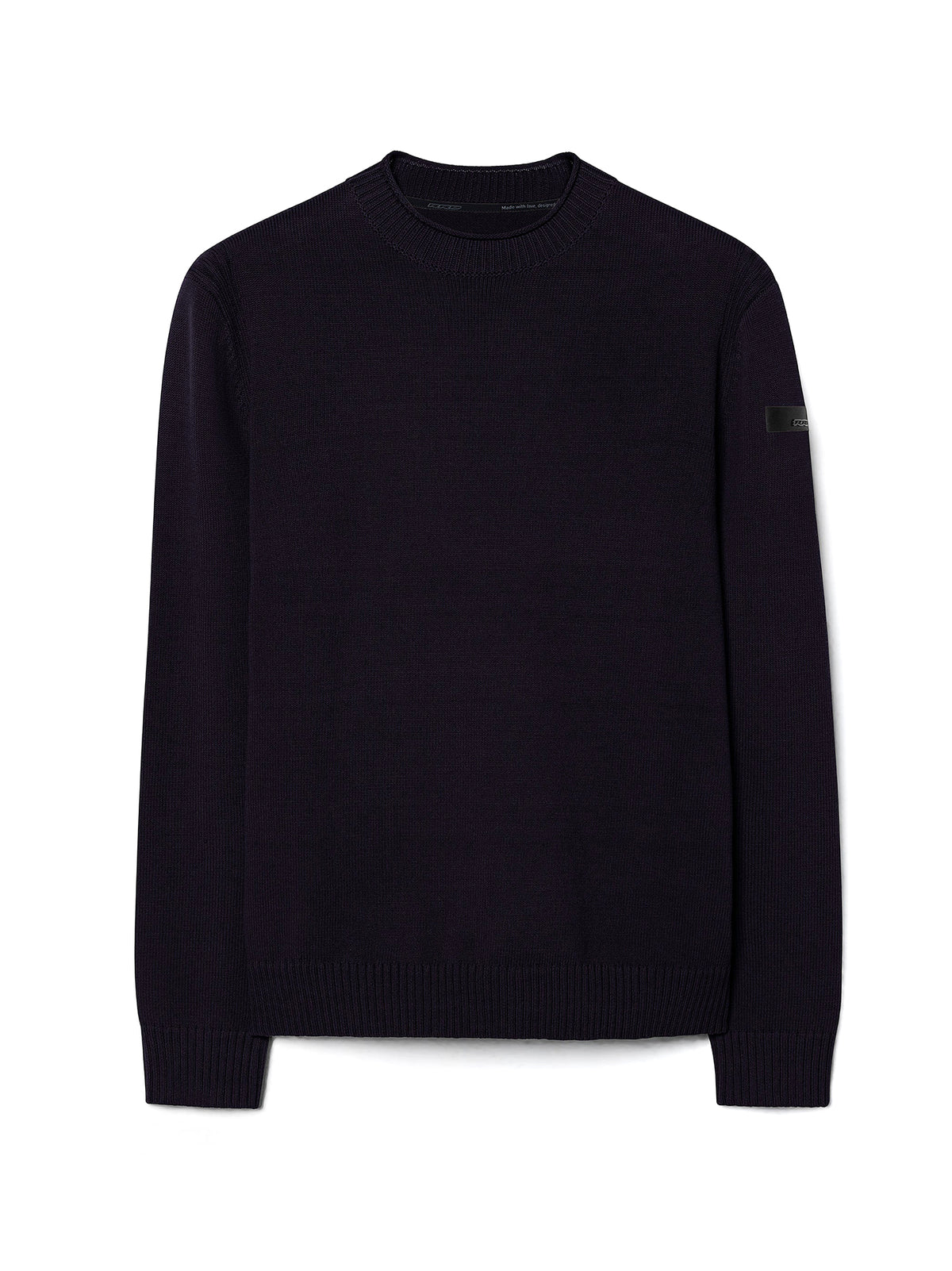 Rrd Cotton Plain Round Knit Blue Black-1