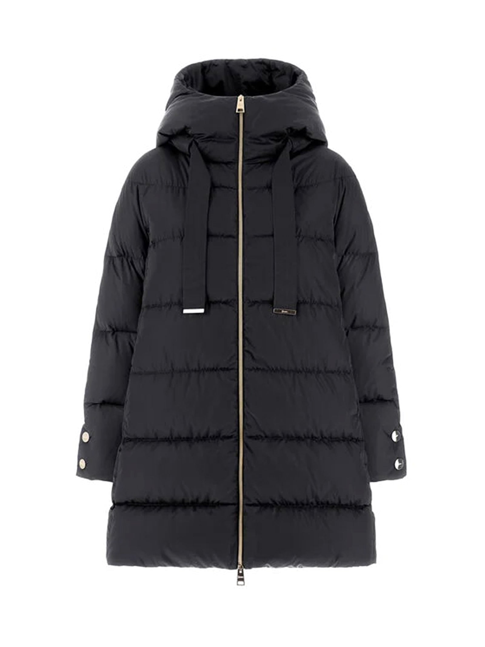 Herno Piumino A-Shape In Satin Nero-1