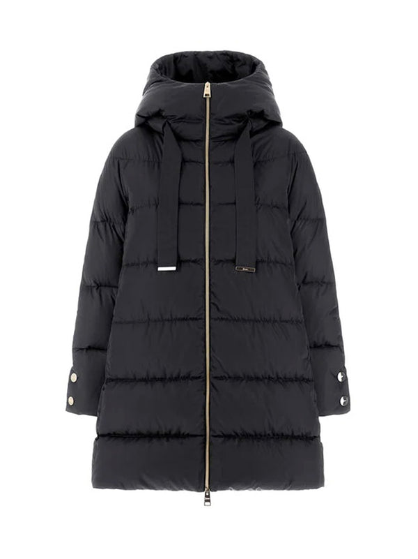 Herno Piumino A-Shape In Satin Nero
