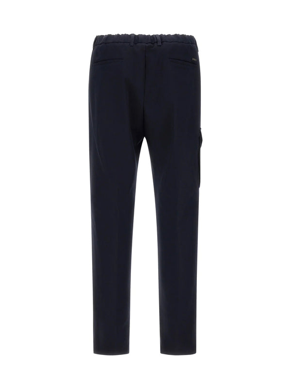 Pantaloni Herno Cargo Resort In Pure Cotton Blu-2