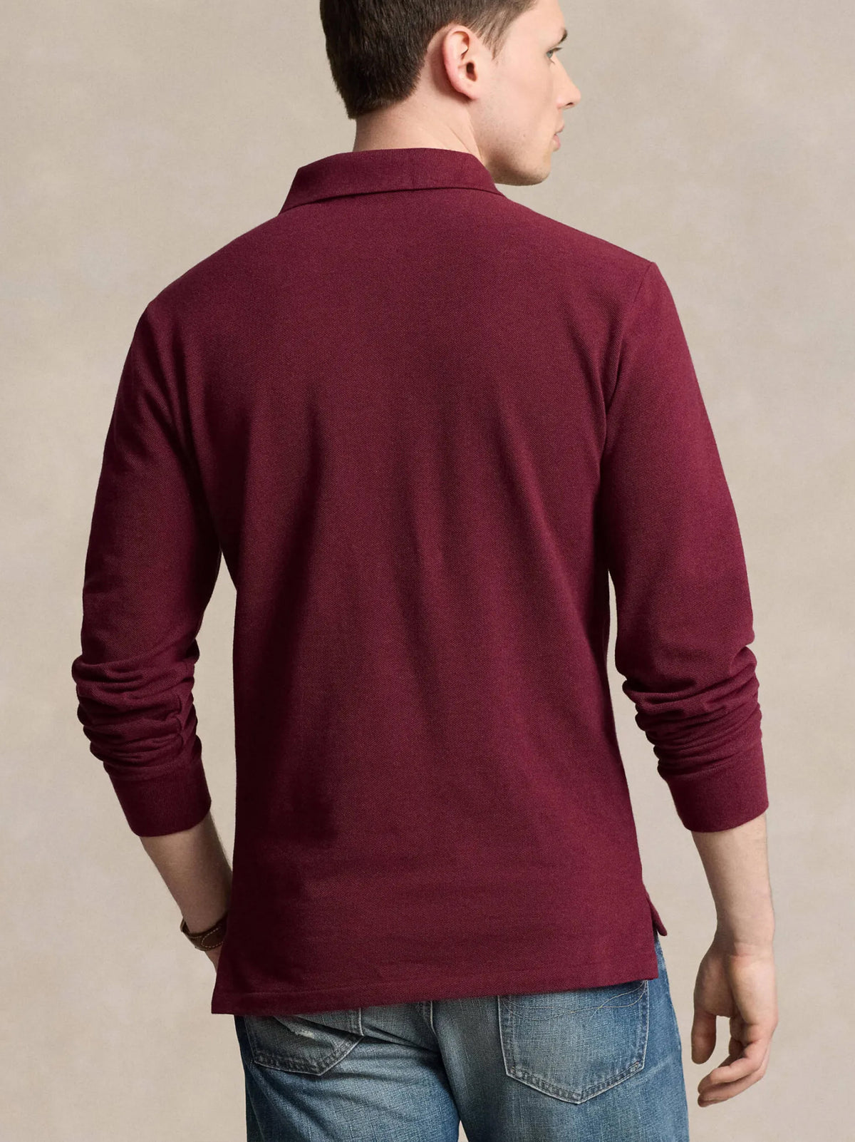 Polo Ralph Lauren Polo Piquet Maniche Lunghe  Wine Red-3