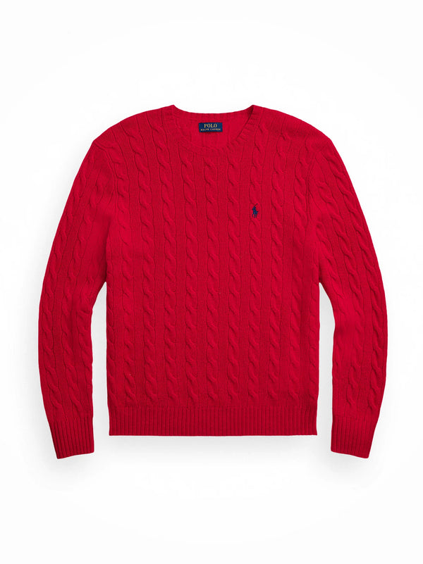 Polo Ralph Lauren Maglia Girocollo Lana Cashmere Rossa