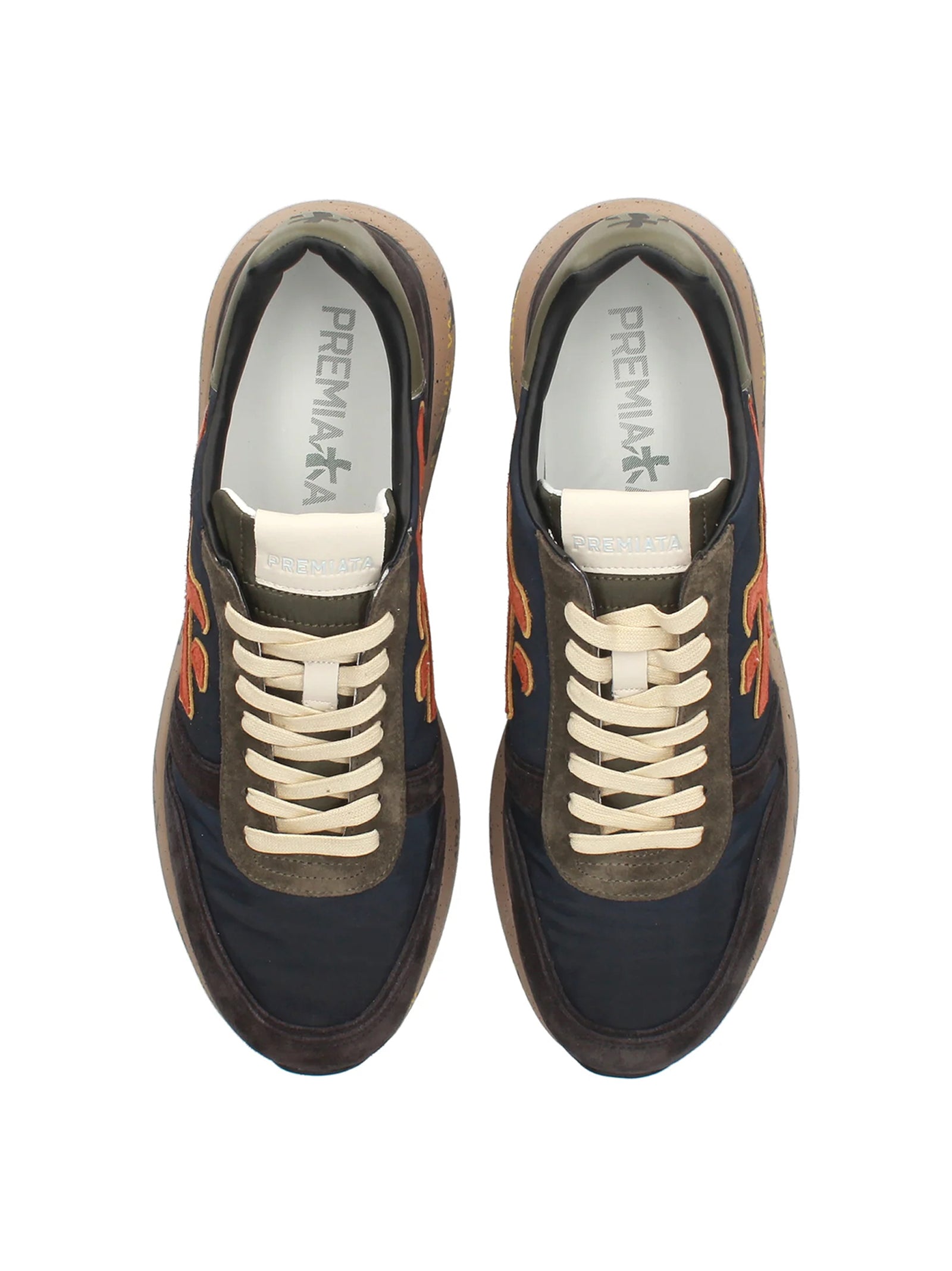 Premiata Sneakers Mickvar 7721 Dark Blue/Dark Brown-4