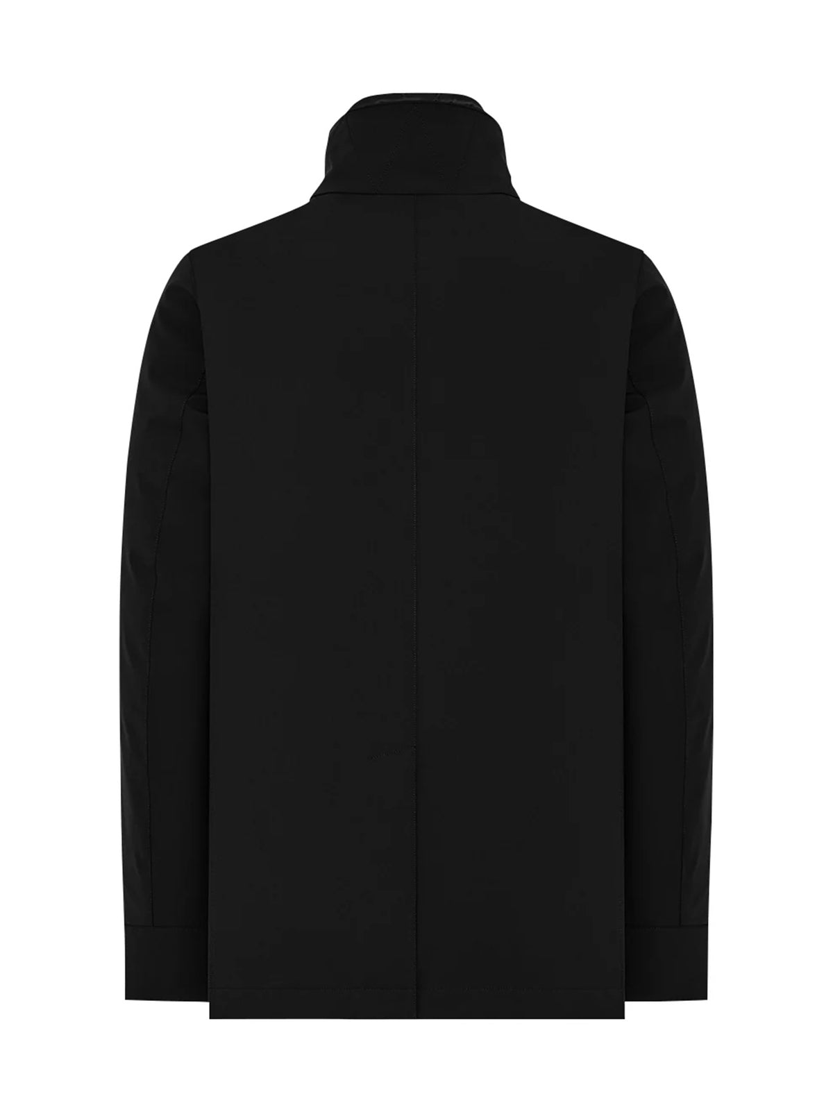 Duno Peacoat In Tessuto Tecnico Bi-Stretch Nero-2