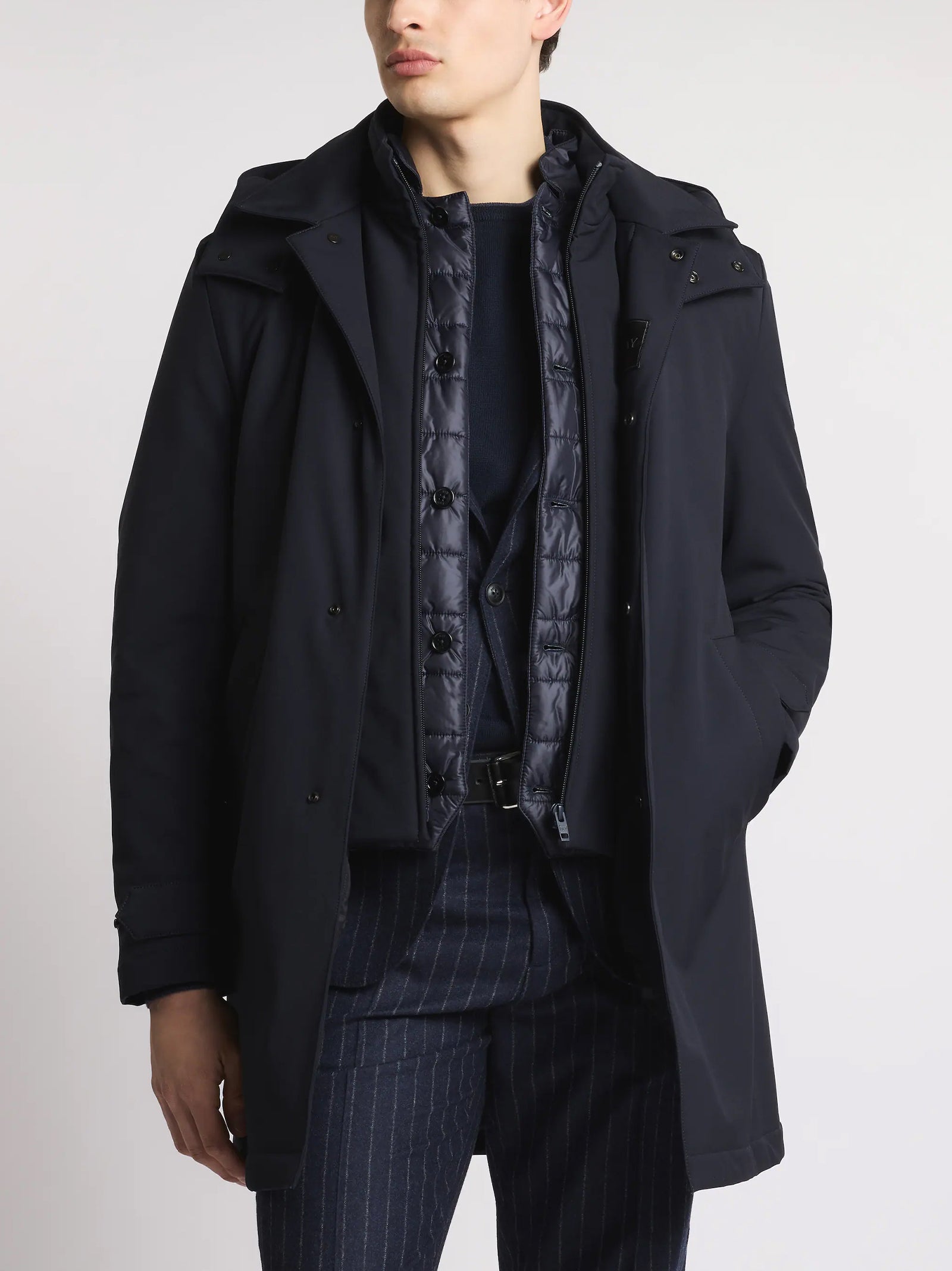 Fay Morning Coat Travel In Jersey Stretch-2