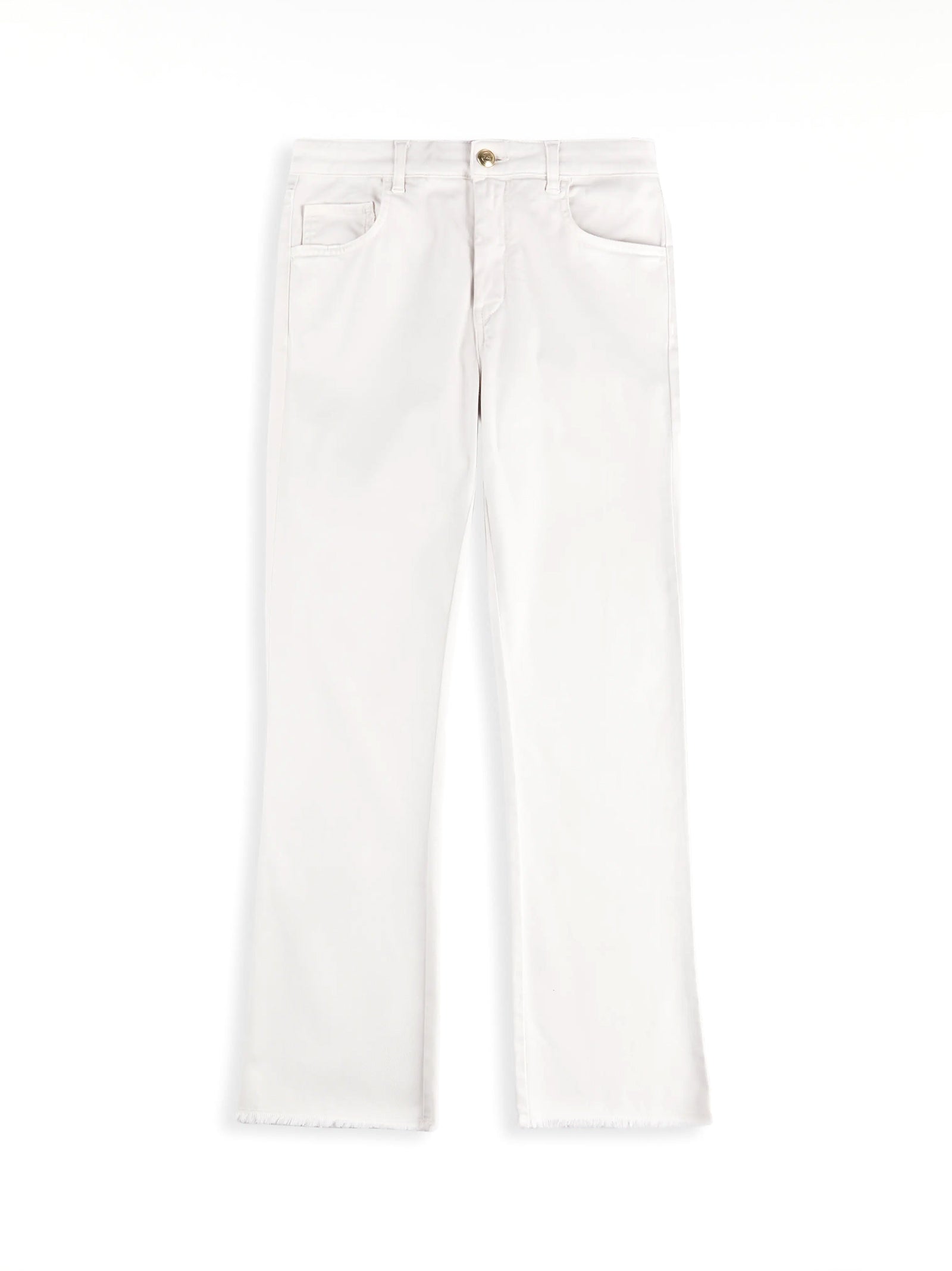 Pantaloni 5 Tasche In Cotone Stretch-1