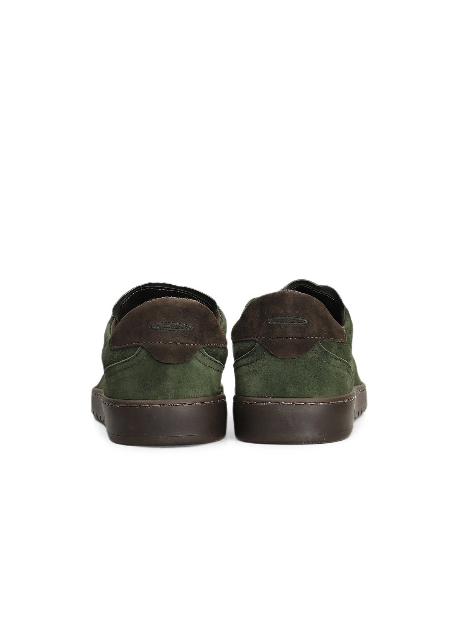Piumha Studio Sneakers In Pelle Scamosciata Verde Marrone-3