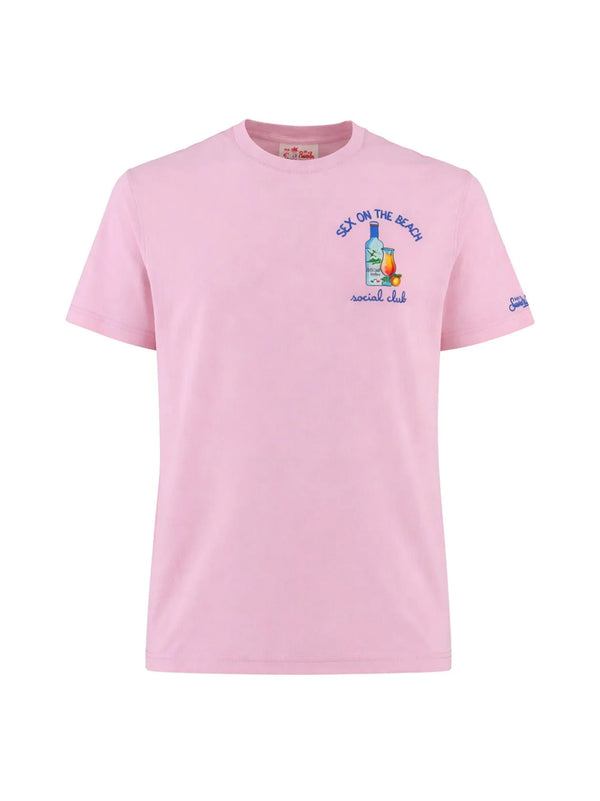 T-Shirt Rosa Social Beach di SAINT BARTH - uomo