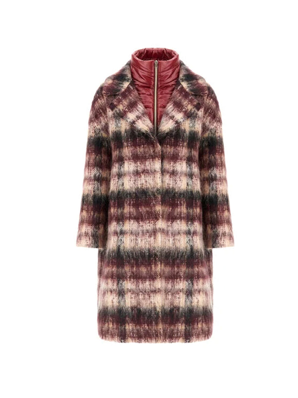 Herno Cappotto In Mohair Check Wool E Nylon Ultralight