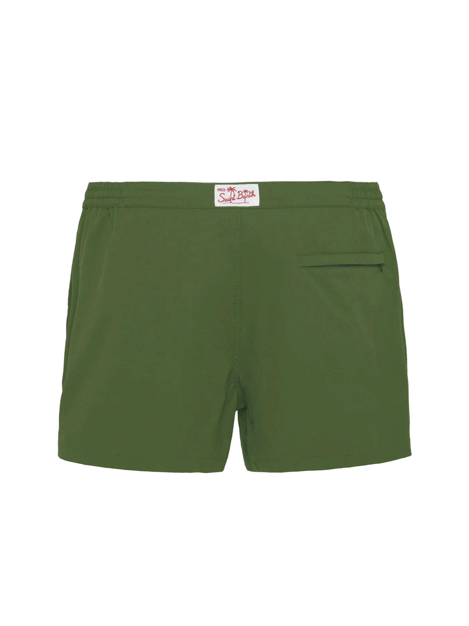 Saint Barth Boxer Mare Slim Verde Militare-2