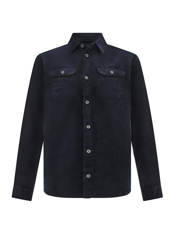 Paul&Shark Overshirt In Velluto Blu