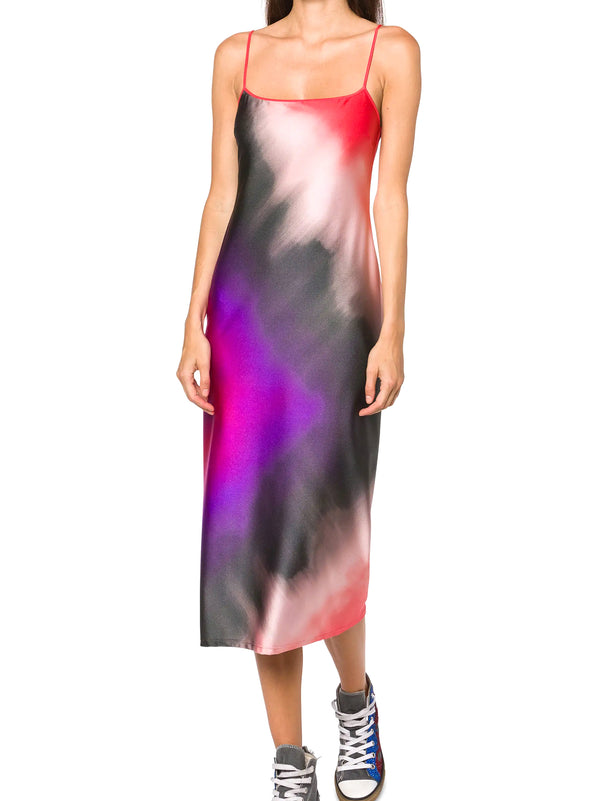 Multicolor Straps Silk Dress-2