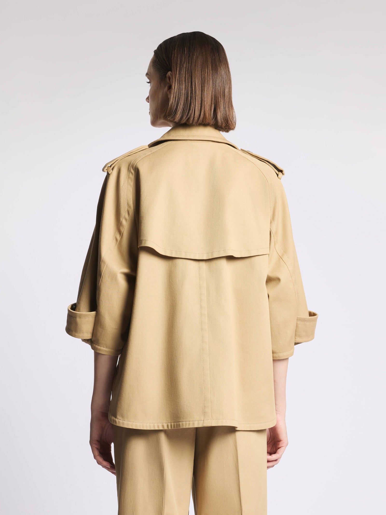 Caban In Drill Di Cotone-3