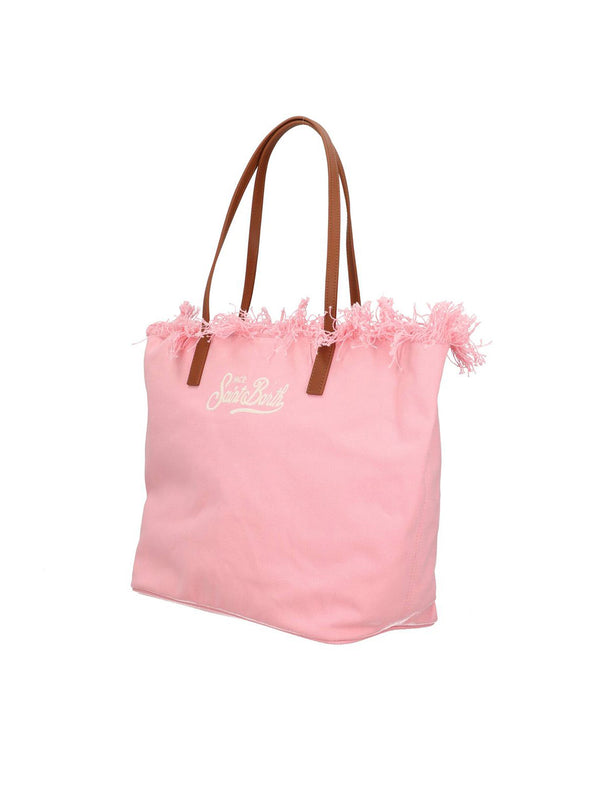 Saint Barth City Bag Frange Rosa-2