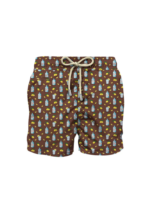 Swimshort Gin Lemon di SAINT BARTH - uomo marrone