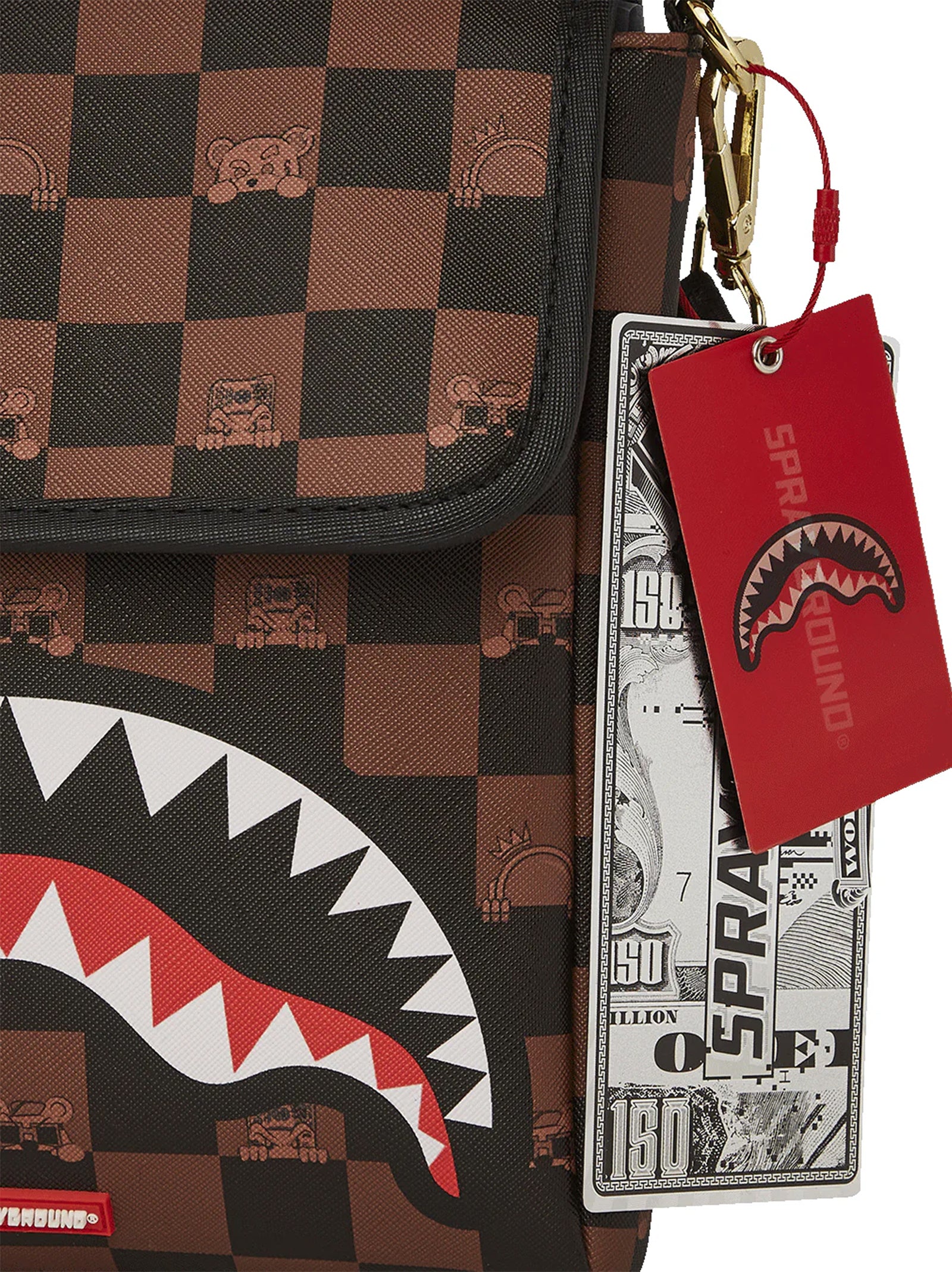 Peeking Character Check Messenger Sling-4
