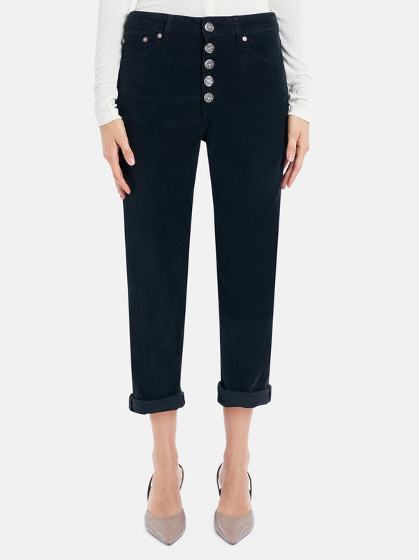 Dondup Pantaloni Koons Loose In Velluto-2