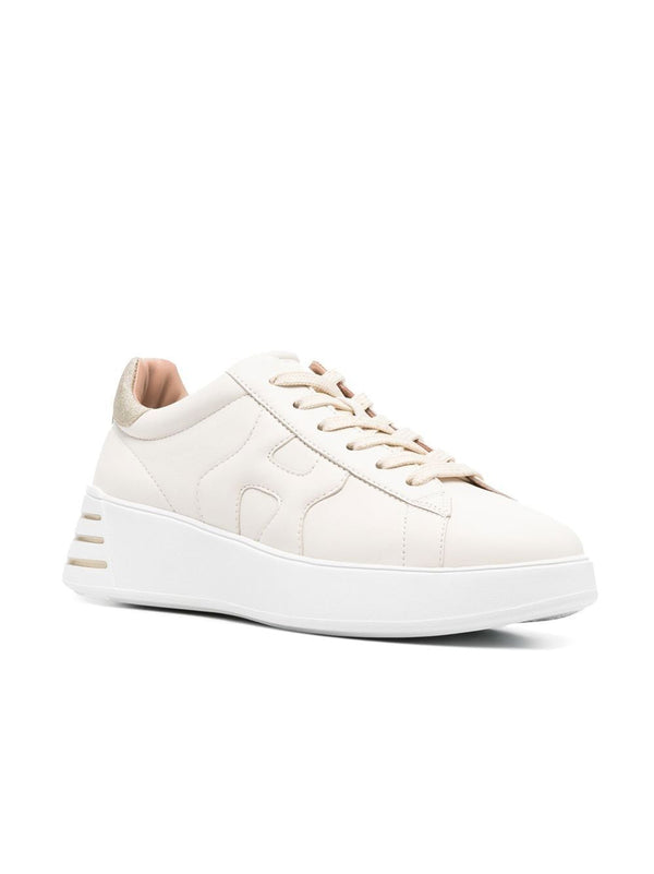 Hogan Rebel Ivory Gold Sneakers-2