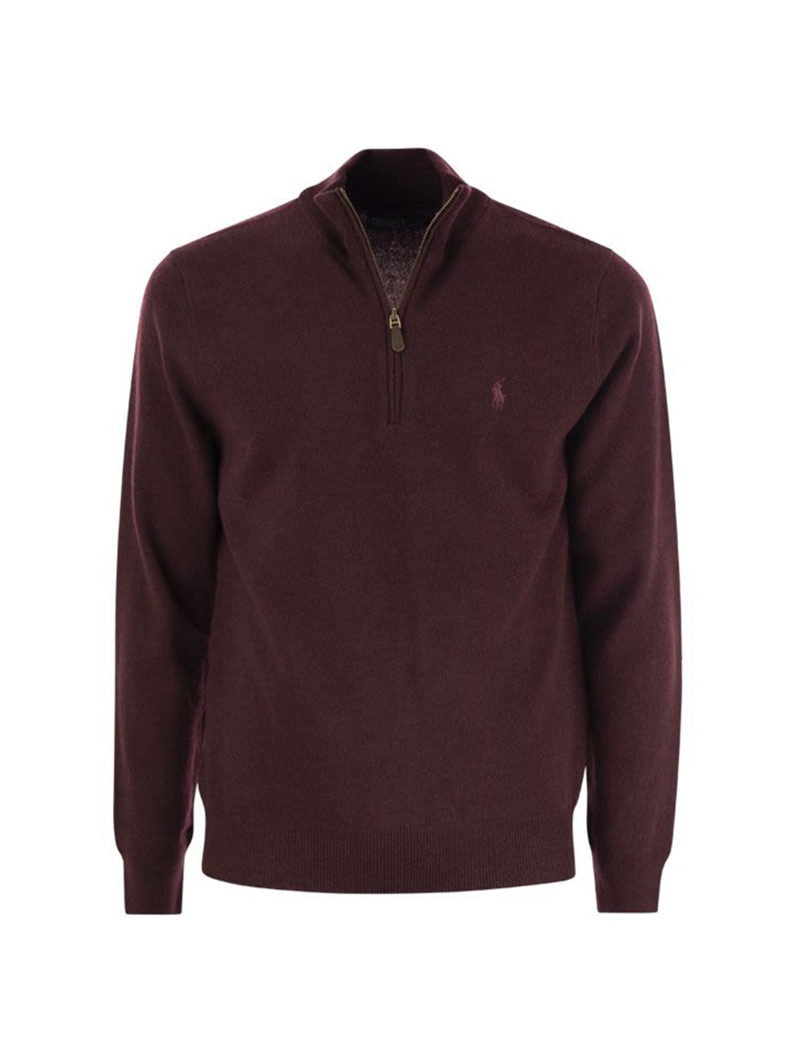Polo Ralph Lauren Maglia Lana Mezza Zip Bordeaux-1