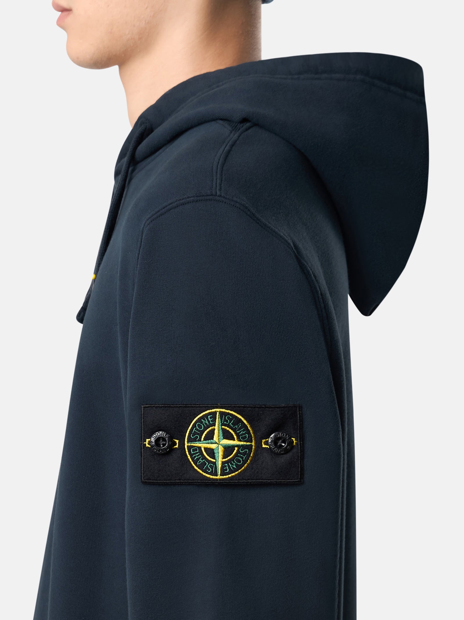 Stone Island Felpa Vestibilità Regular Con Cappuccio E Tasca A Marsupio-4