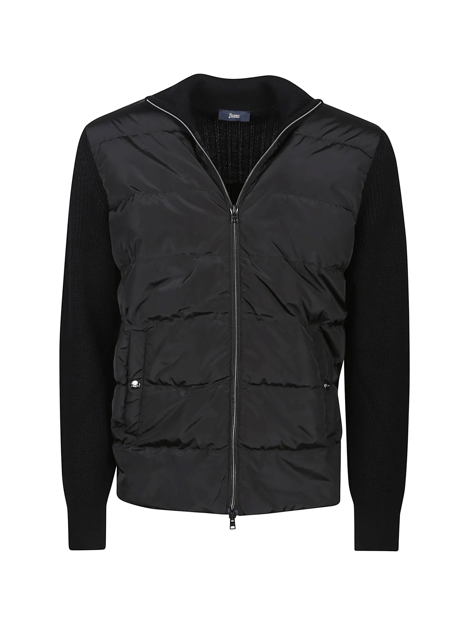 Herno Giubbino Maglia E Nylon Nero-1
