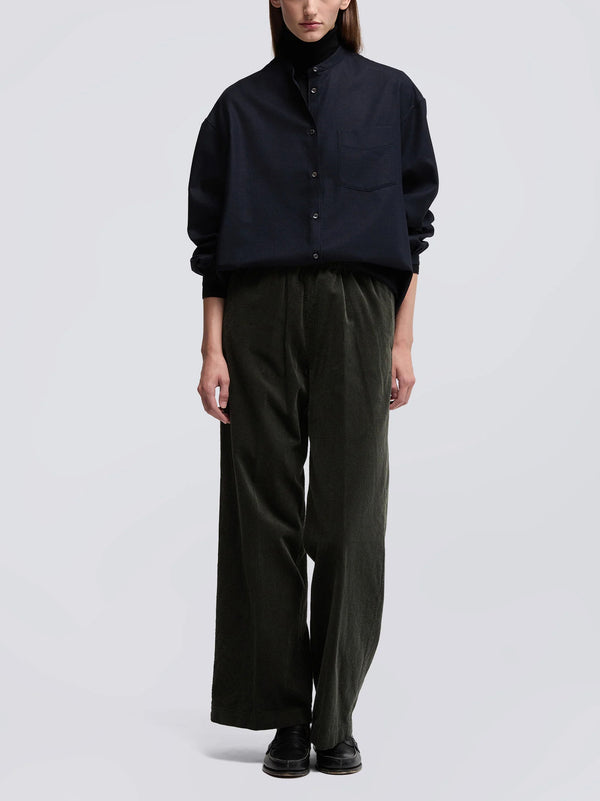 Aspesi Camicia In Flanella Di Misto Lana - Navy-2