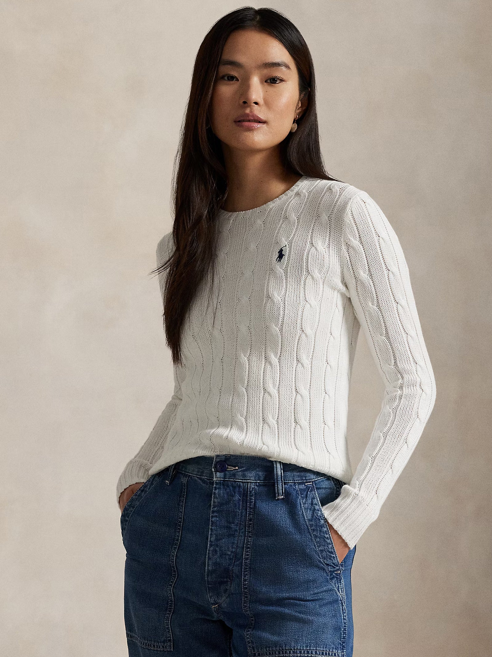 Maglia A Girocollo In Cotone A Trecce-2