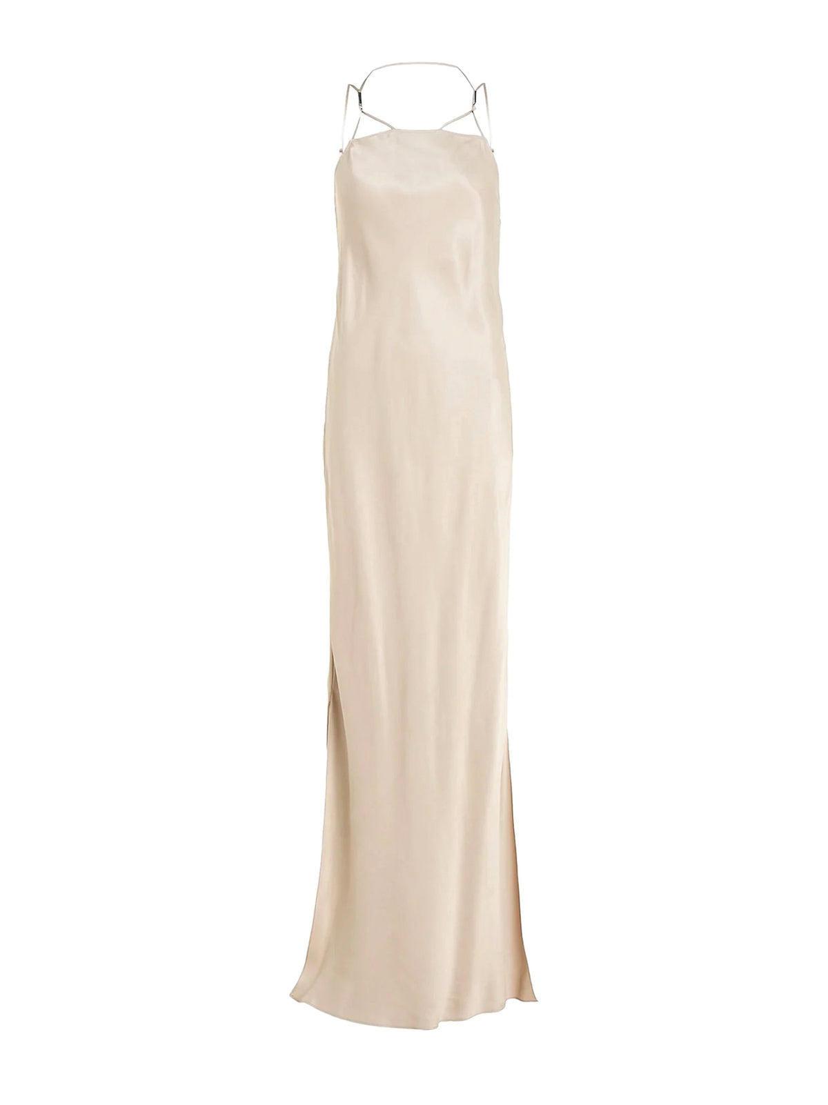 Abito In Satin Maxi Scollo-1